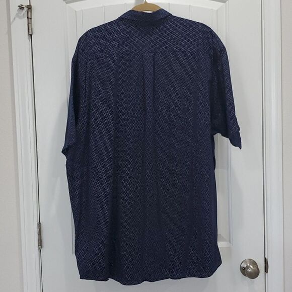 Roundtree and Yorke, Mens 100% Cotton,  Navy Blue,Button Down Shirt,  Size 3XT - Picture 5 of 5